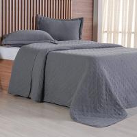 Kit Colcha King Miraggio New Soft 260x280cm Grafite