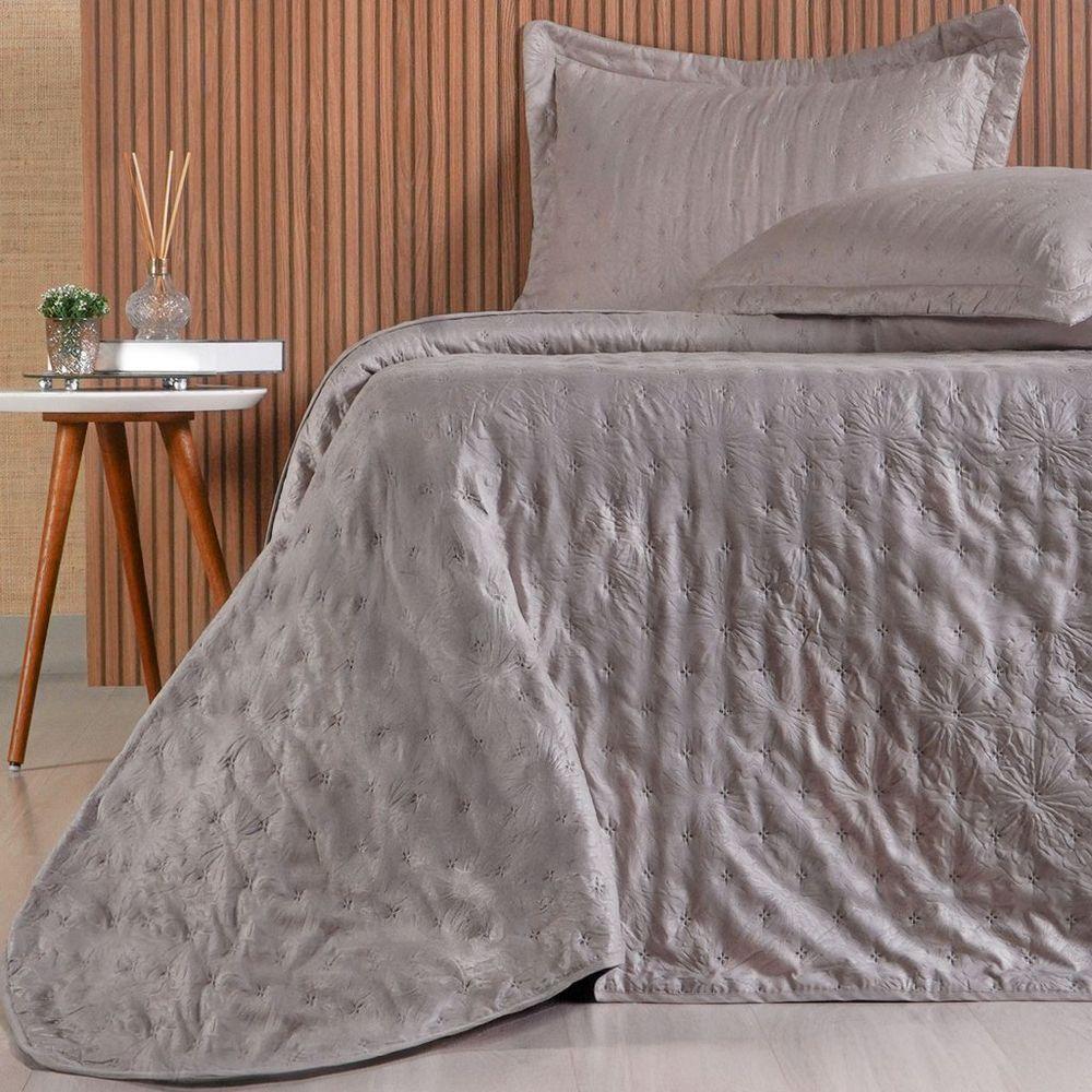 Kit Colcha King Sensatti 3d Embossed 260x280cm Cashmere - 1