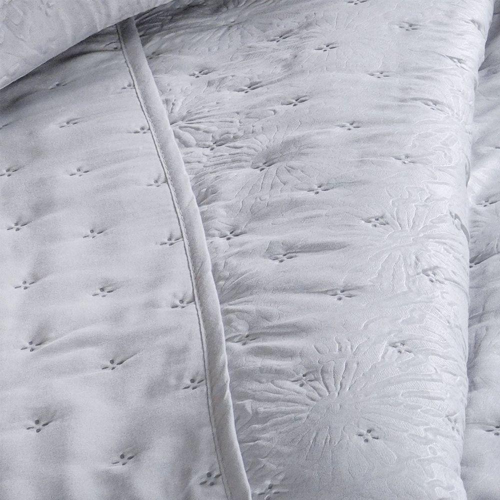 Kit Colcha Queen Sensatti 3d Embossed 240x260cm Cinza Fog - 5