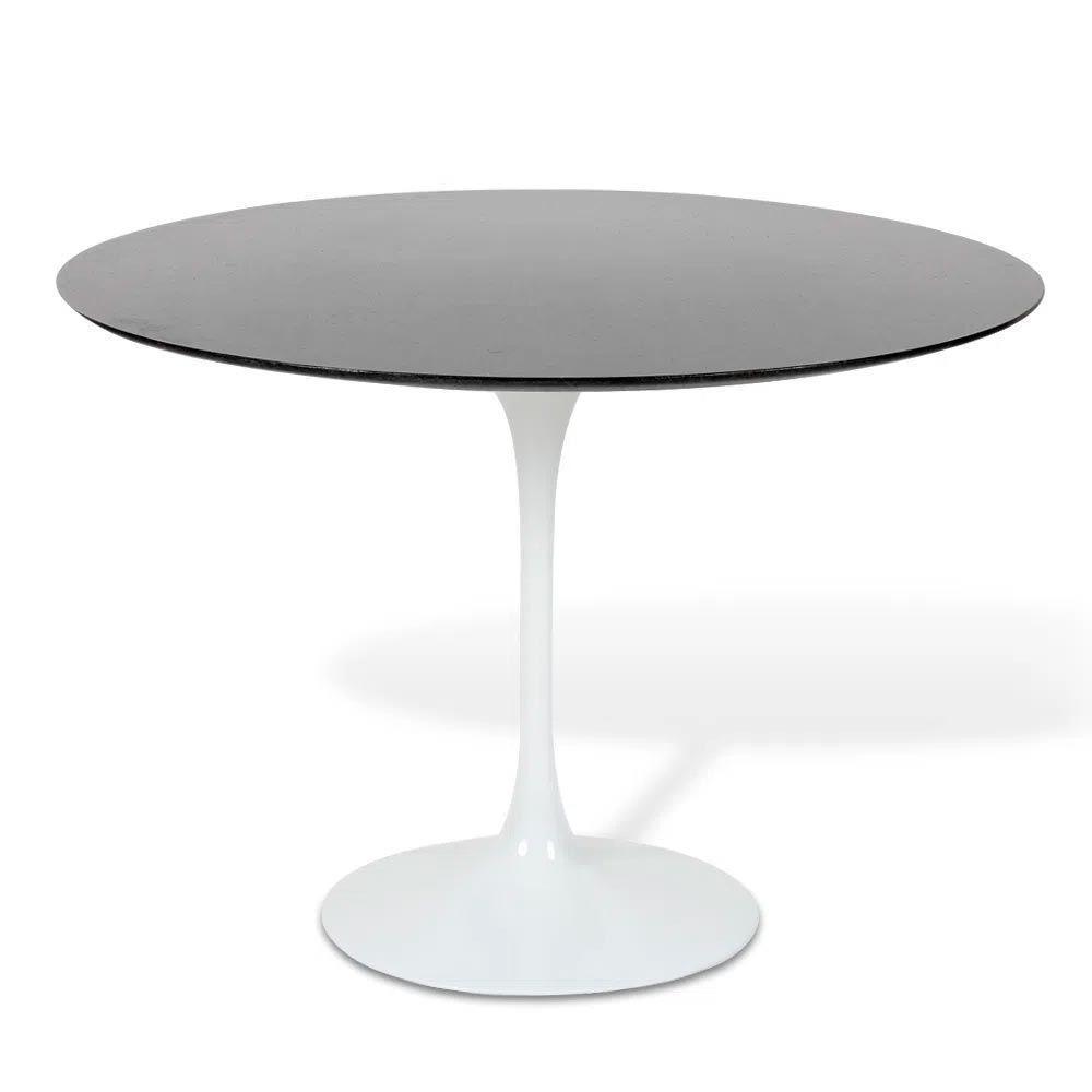 Mesa Saarinen Redonda São Gabriel 137cm - Base Branca - 1