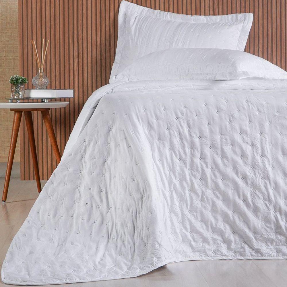 Kit Colcha Casal Sensatti 3d Embossed 220x240cm Branco - 1