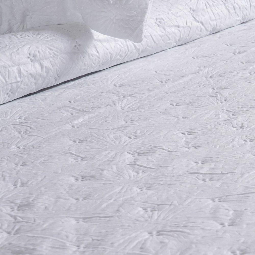 Kit Colcha King Sensatti 3d Embossed 260x280cm Branco - 6