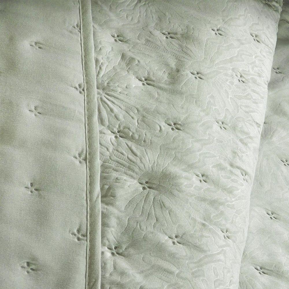 Kit Colcha Queen Sensatti 3d Embossed 240x260cm Verde Alfafa - 5