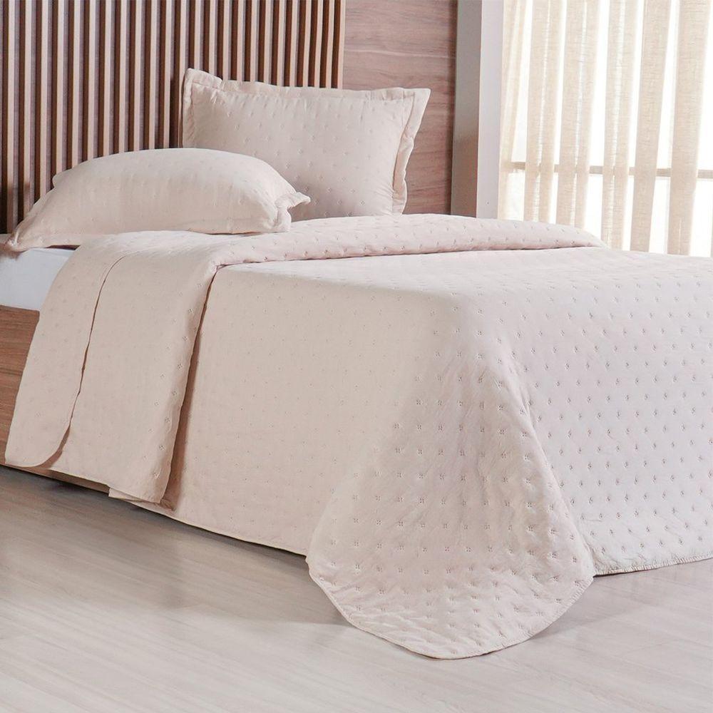 Kit Colcha King Miraggio New Soft 260x280cm Pêssego Claro - 1