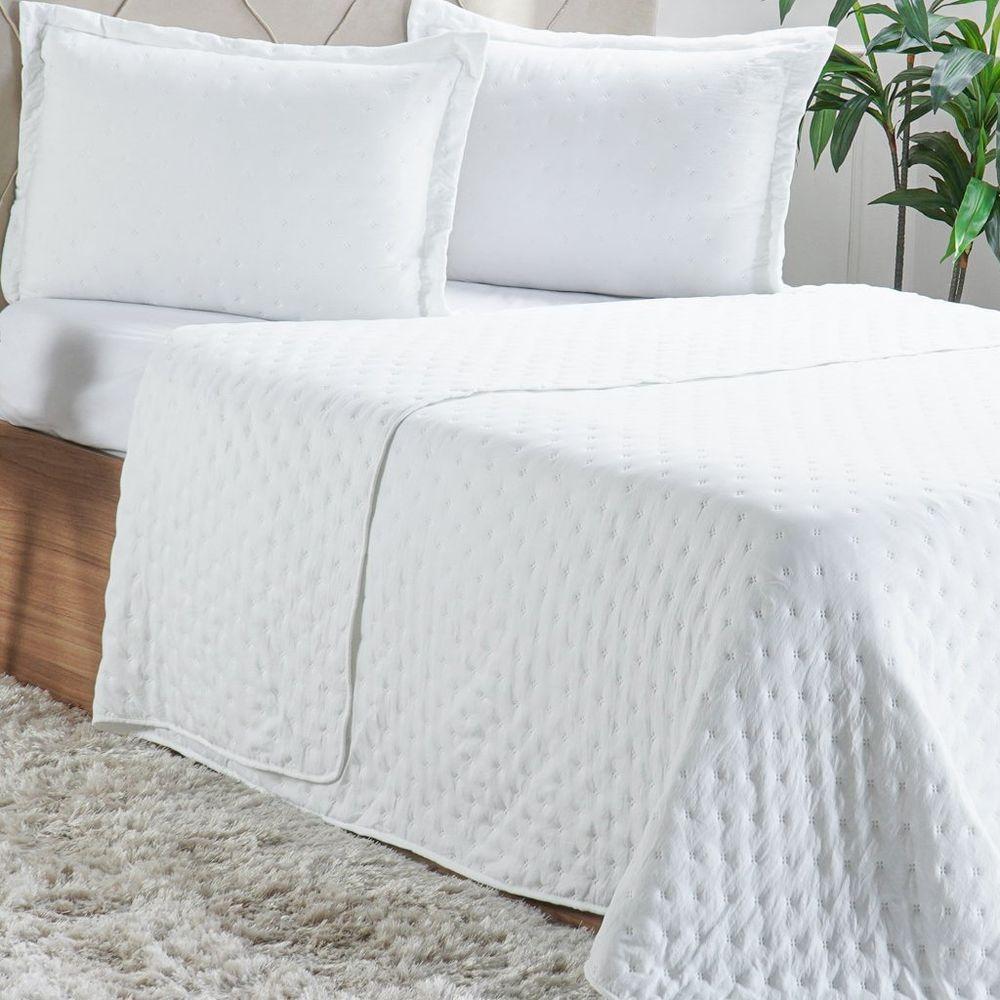 Kit Colcha Queen Miraggio New Soft 240x260cm Branco - 1