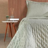 Kit Colcha Casal Sensatti 3d Embossed 220x240cm Verde Alfafa