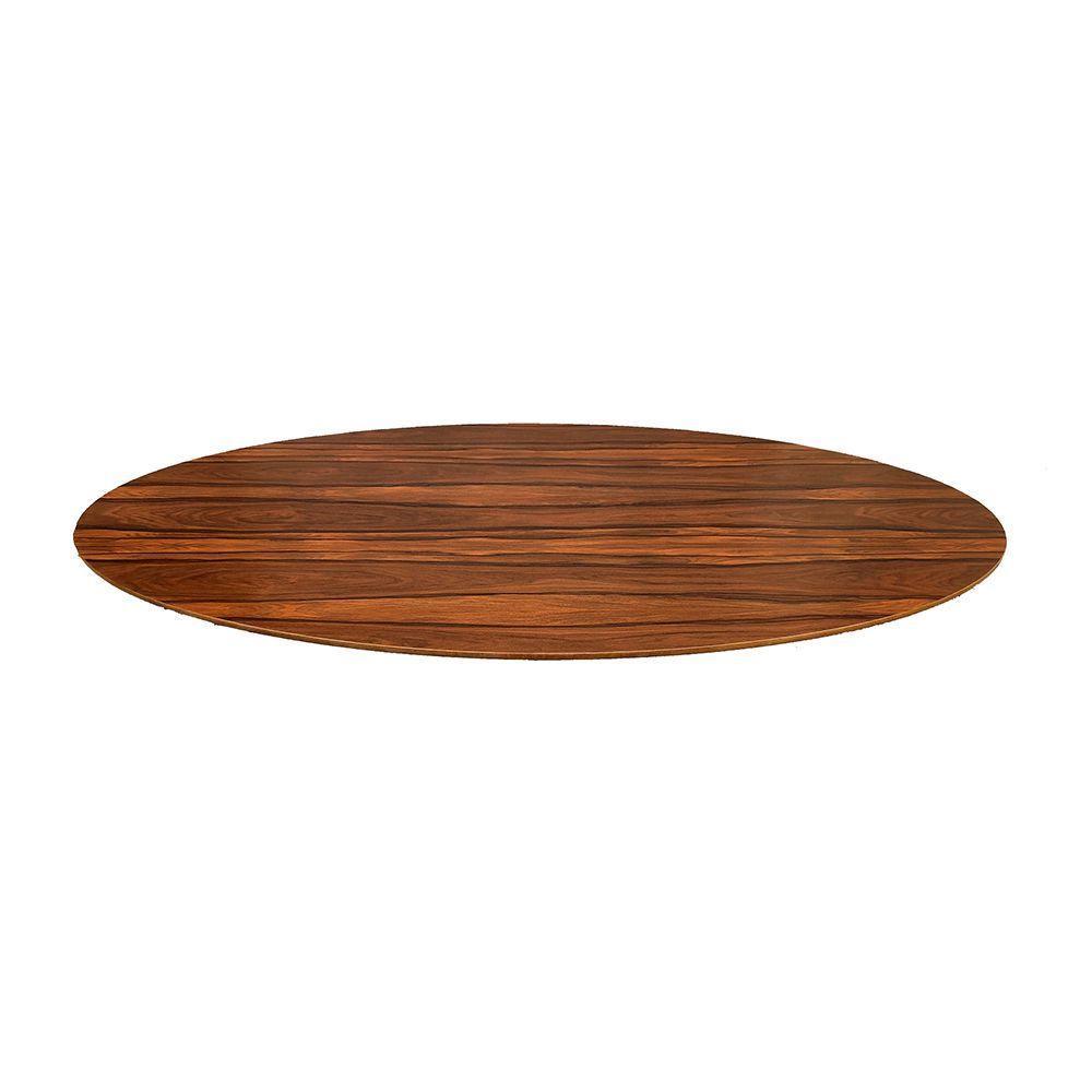 Mesa Saarinen Redonda Pau Ferro 100cm - Base Preta - 2