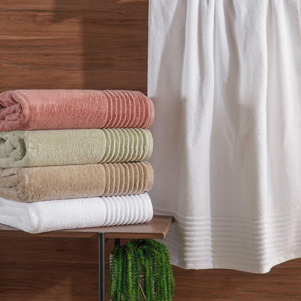 Toalha Banhão Absolute Zero Torção 100% Algodão 80x150cm Branco - 4