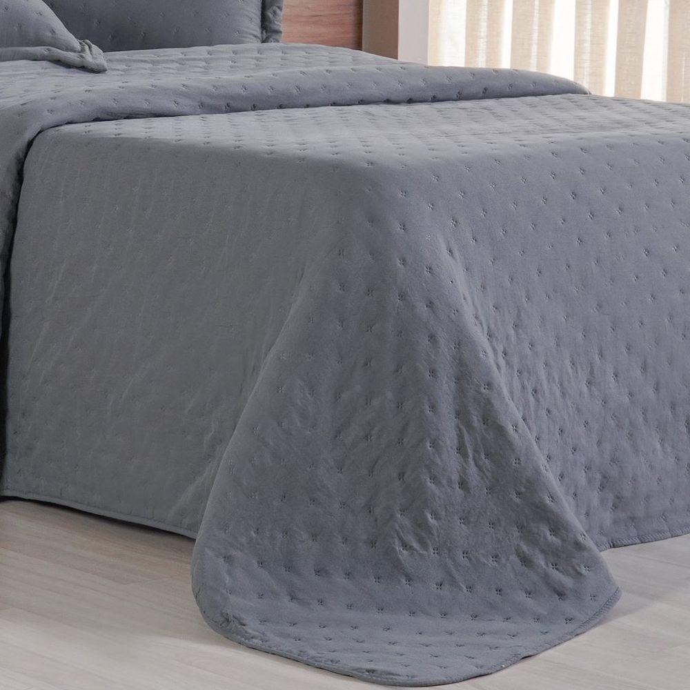 Kit Colcha Casal Miraggio New Soft 220x240cm Grafite - 5