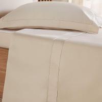 Jogo De Cama Casal 4 Pçs Ricamo 300 Fios 100% Algodão 140x190x30cm Biscuit - 5