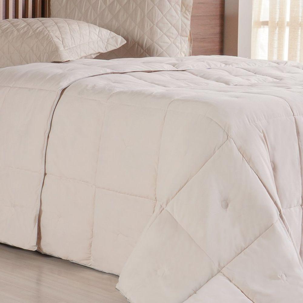 Edredom King Toque De Plumas 260 Fios New 240x260cm Amendoa - 2