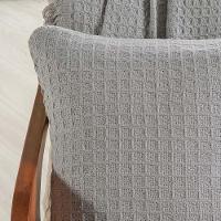 Capa De Almofada Decorativa Waffle 100% Algodão 45x45cm Platina - 2