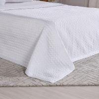 Kit Colcha Queen Satinatta Cetim Toque Pele De Pessego 240x260cm Branco - 6