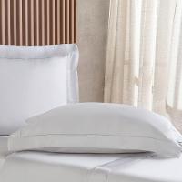 Jogo De Cama Casal 4 Pçs Ricamo 300 Fios 100% Algodão 140x190x30cm Cinza Fog