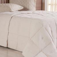 Edredom Queen Toque De Plumas 260 Fios New 220x240cm Amendoa - 3