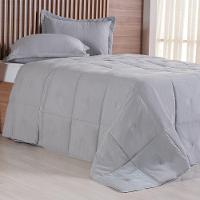 Edredom Queen Toque De Plumas 260 Fios New 220x240cm Platina - 1