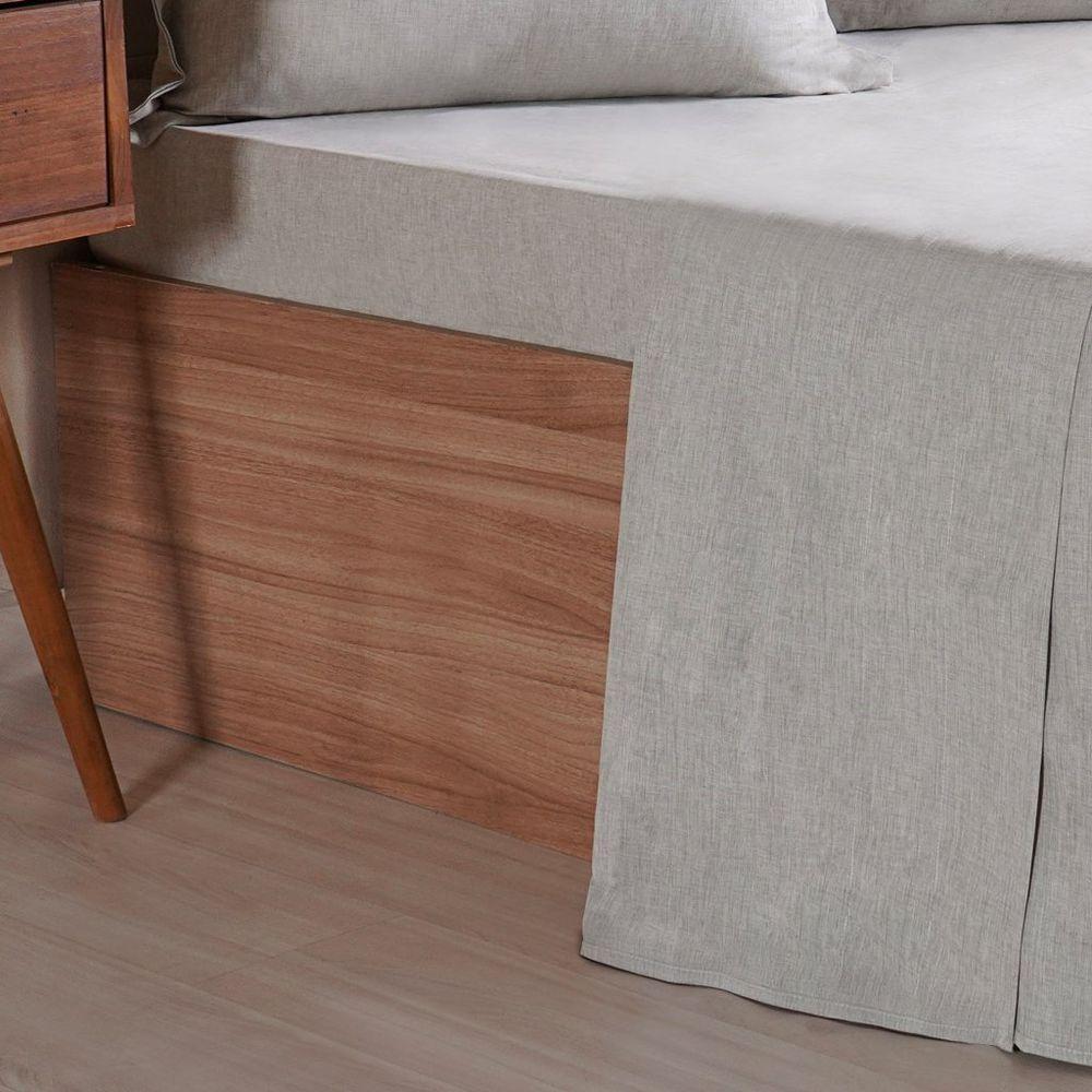 Jogo De Cama King 4 Pçs Line Stile 100% Poliéster 193x203x40cm Verde Alfafa - 4