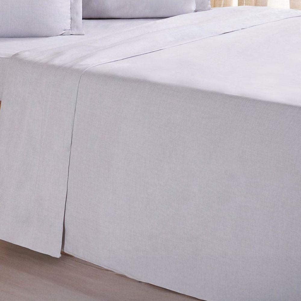Jogo De Cama King 4 Pçs Line Stile 100% Poliéster 193x203x40cm Cinza Fog - 4