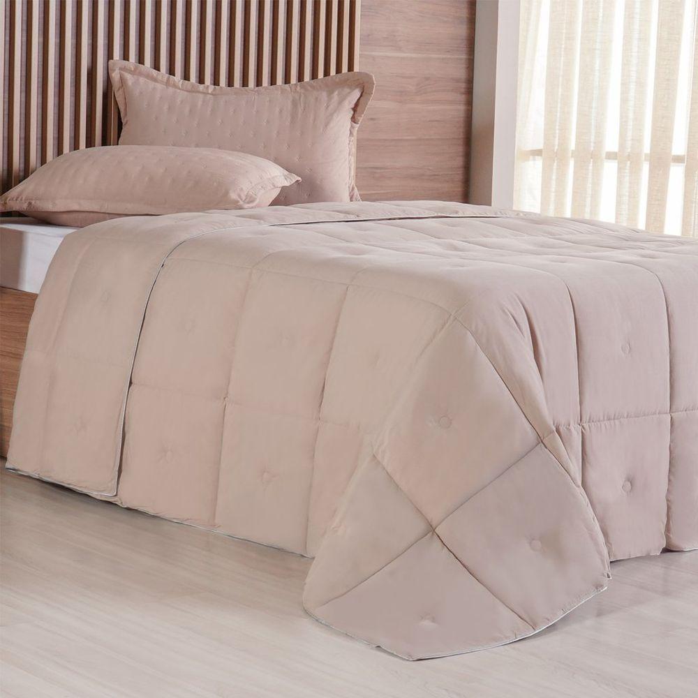 Edredom Queen Toque De Plumas 260 Fios New 220x240cm Linho - 1