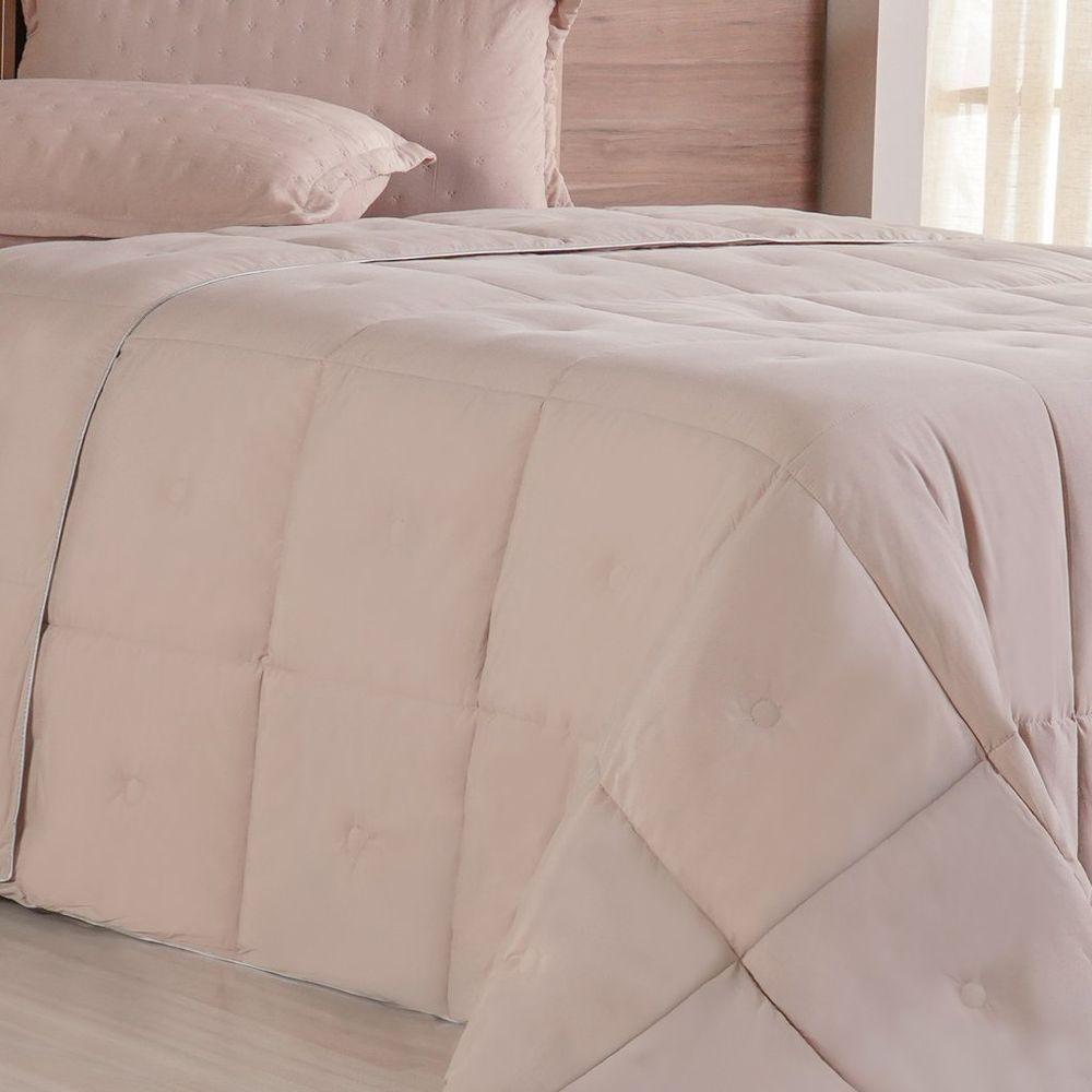 Edredom Queen Toque De Plumas 260 Fios New 220x240cm Linho - 4