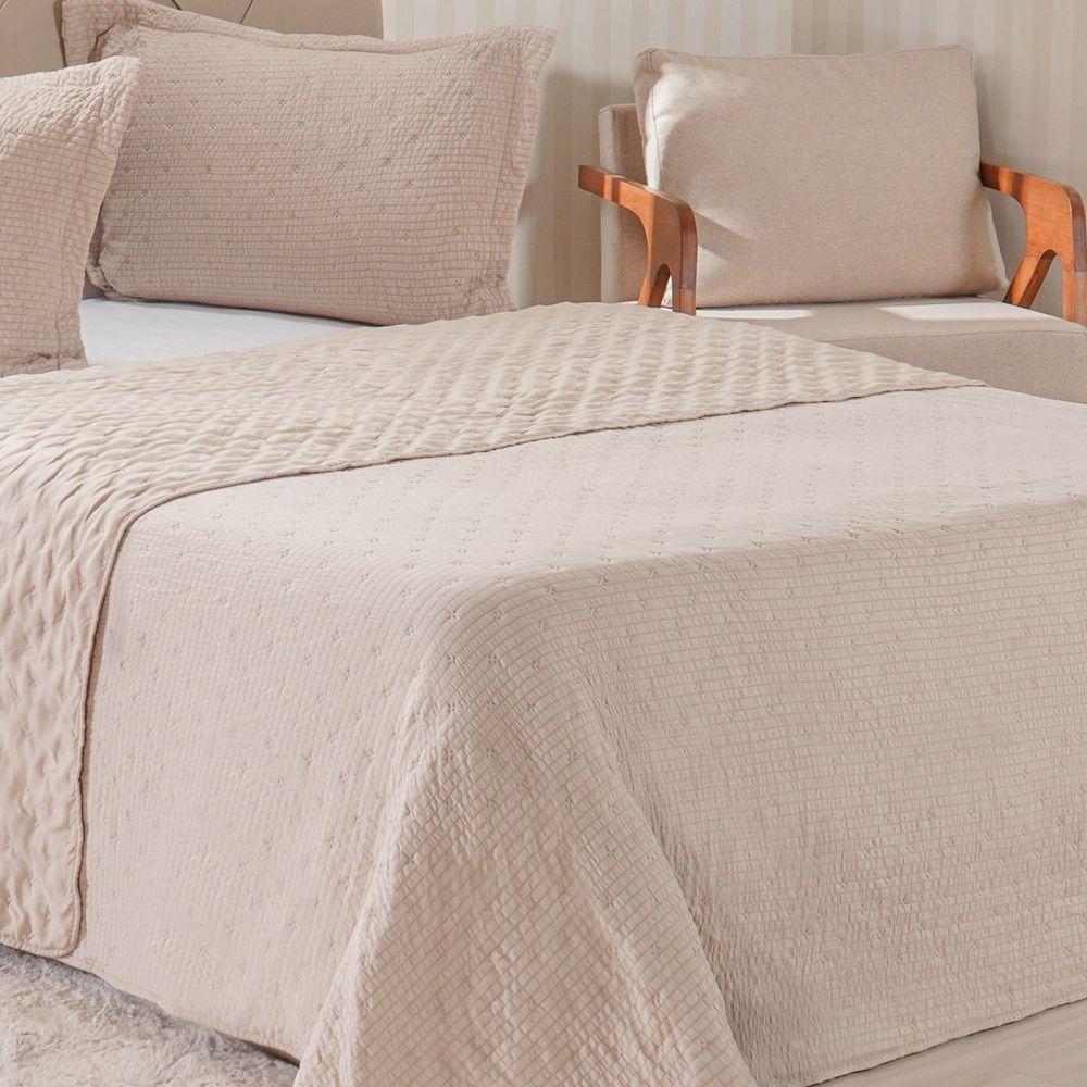 Kit Colcha King Santorini New 260x280cm Biscuit - 4