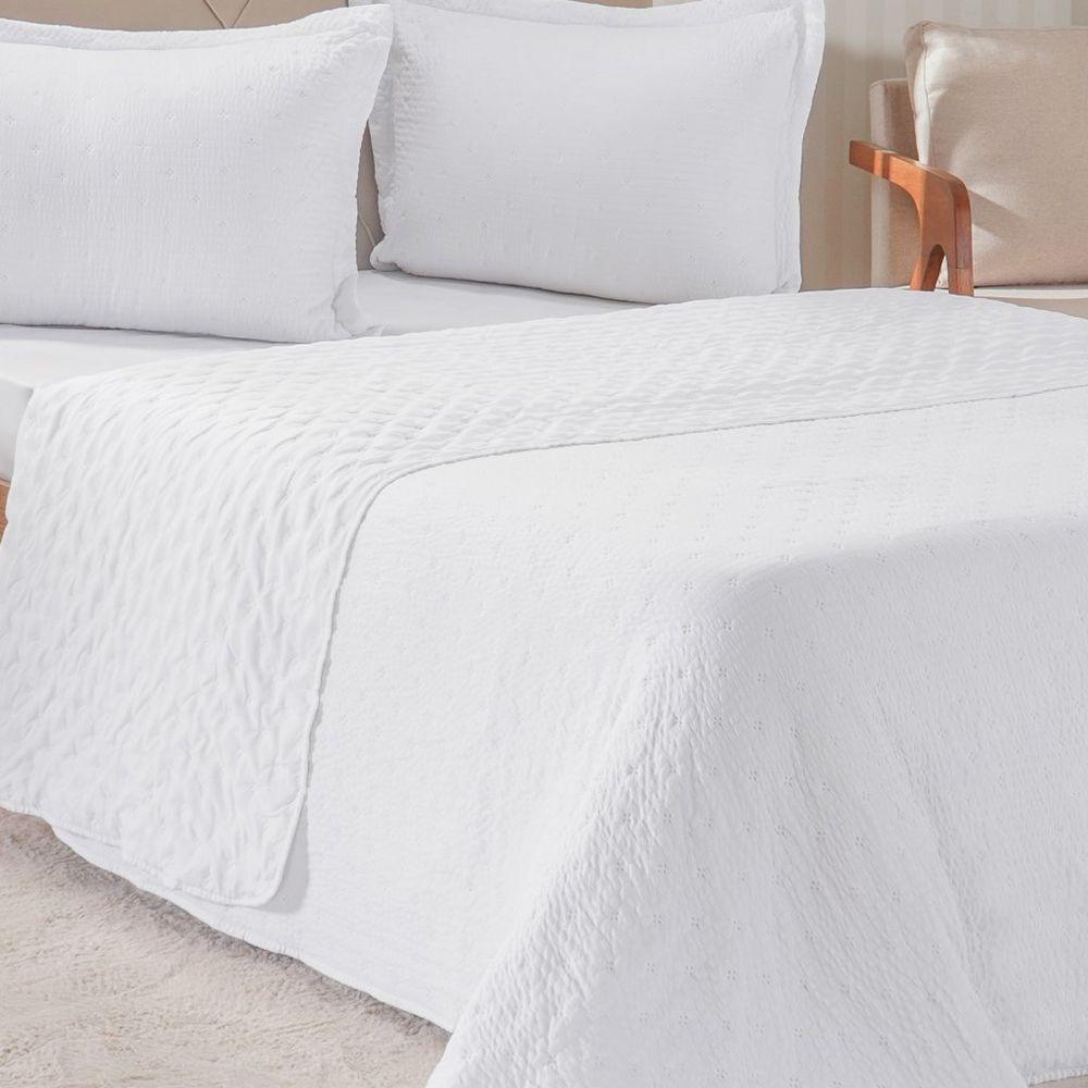 Kit Colcha King Santorini New 260x280cm Branco - 4