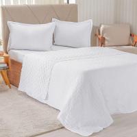 Kit Colcha King Santorini New 260x280cm Branco - 1