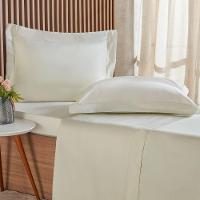 Jogo De Cama Casal 4 Pçs Ricamo 300 Fios 100% Algodão 140x190x30cm Salvia - 1