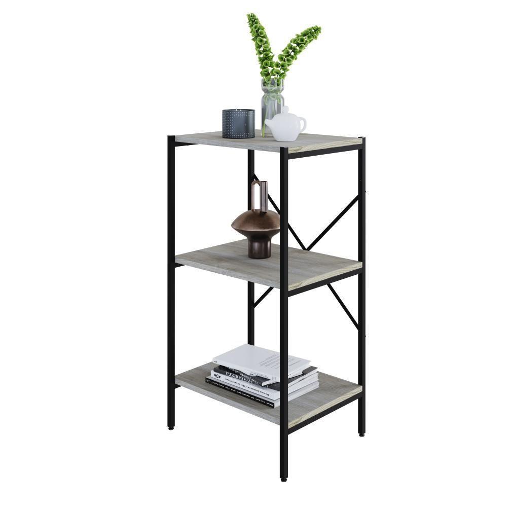 Estante C/03 Prateleiras 84x45x33cm Tub Tueh843 Snow - Est.preta Snow / Est.preta - 5