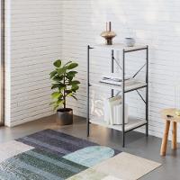 Estante C/03 Prateleiras 84x45x33cm Tub Tueh843 Snow - Est.preta Snow / Est.preta - 2