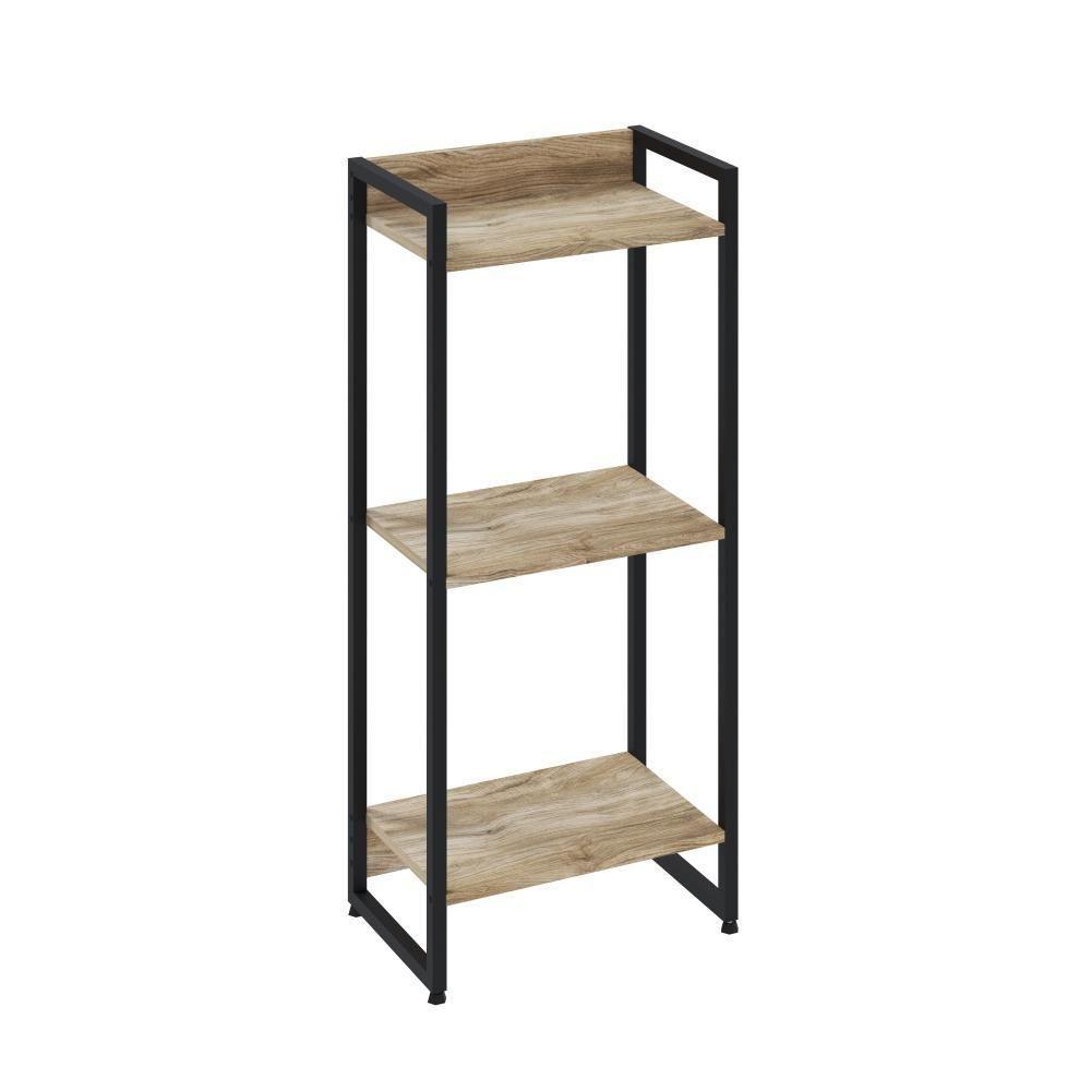 Estante Dynamica 45x30x104cm C/03 Prateleiras Carvalho / Est.preta Carvalho / Est.preta - 1