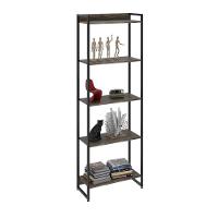 Estante Dynamica 60x30x187cm C/05 Prateleiras Carvalho Dark / Est.preta Carvalho Dark / Est.preta - 5