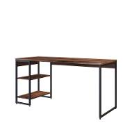 Mesa C/estante Baixa 150x64x75cm Com 02 Prateleiras Nogal / Est.preta - 1