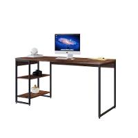 Mesa C/estante Baixa 150x64x75cm Com 02 Prateleiras Nogal / Est.preta - 2