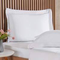 Jogo De Cama Casal 4 Pçs Ricamo 300 Fios 100% Algodão 140x190x30cm Branco - 2