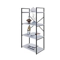 Estante C/04 Prateleiras 118x60x33cm Yon Branco Tx/est.preta Branco Tx/est.preta