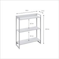 Estante Dynamica 80x30x104cm C/03 Prateleiras Branco Chess / Est.branca Branco Chess / Est.branca - 5