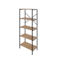 Estante C/05 Prateleiras 152x60x33cm Tub Tueh1565 Lâmina Mel - Est.preta Lâmina Mel / Est.preta - 1