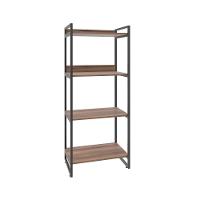 Estante Kuadra 60x40x146cm C/04 Prateleiras Nogal / Est.preta Nogal / Est.preta - 1