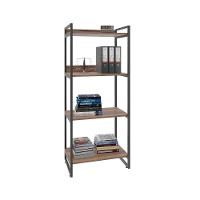 Estante Kuadra 60x40x146cm C/04 Prateleiras Nogal / Est.preta Nogal / Est.preta - 5