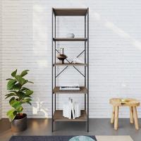 Estante C/05 Prateleiras 152x45x33cm Tub Tueh1545 Nogal - Est.preta Nogal / Est.preta