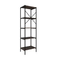 Estante C/05 Prateleiras 152x45x33cm Tub Tueh1545 Nogal - Est.preta Nogal / Est.preta - 6