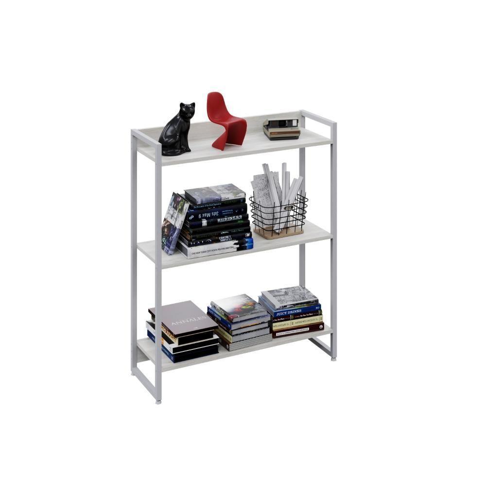 Estante Dynamica 80x30x104cm C/03 Prateleiras Snow / Est.branca Snow / Est.branca - 4