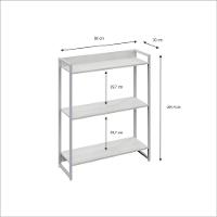 Estante Dynamica 80x30x104cm C/03 Prateleiras Snow / Est.branca Snow / Est.branca - 5