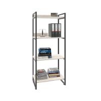 Estante Kuadra 60x40x146cm C/04 Prateleiras Snow / Est.preta Snow / Est.preta - 5