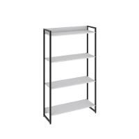 Estante Dynamica 80x30x146cm C/04 Prateleiras Branco Chess / Est.preta Branco Chess / Est.preta - 1