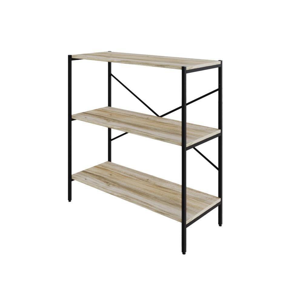 Estante C/03 Prateleiras 84x80x33cm Tub Tueh883 Carvalho - Est.preta Carvalho / Est.preta - 1