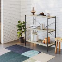 Estante C/03 Prateleiras 84x80x33cm Tub Tueh883 Carvalho - Est.preta Carvalho / Est.preta - 2