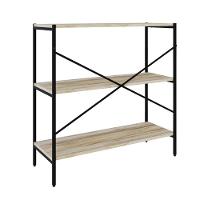 Estante C/03 Prateleiras 84x80x33cm Tub Tueh883 Carvalho - Est.preta Carvalho / Est.preta - 6