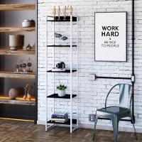 Estante Dynamica 45x30x187cm C/05 Prateleiras Preto ônix / Est.branca Preto ônix / Est.branca - 2